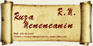 Ruža Menenćanin vizit kartica